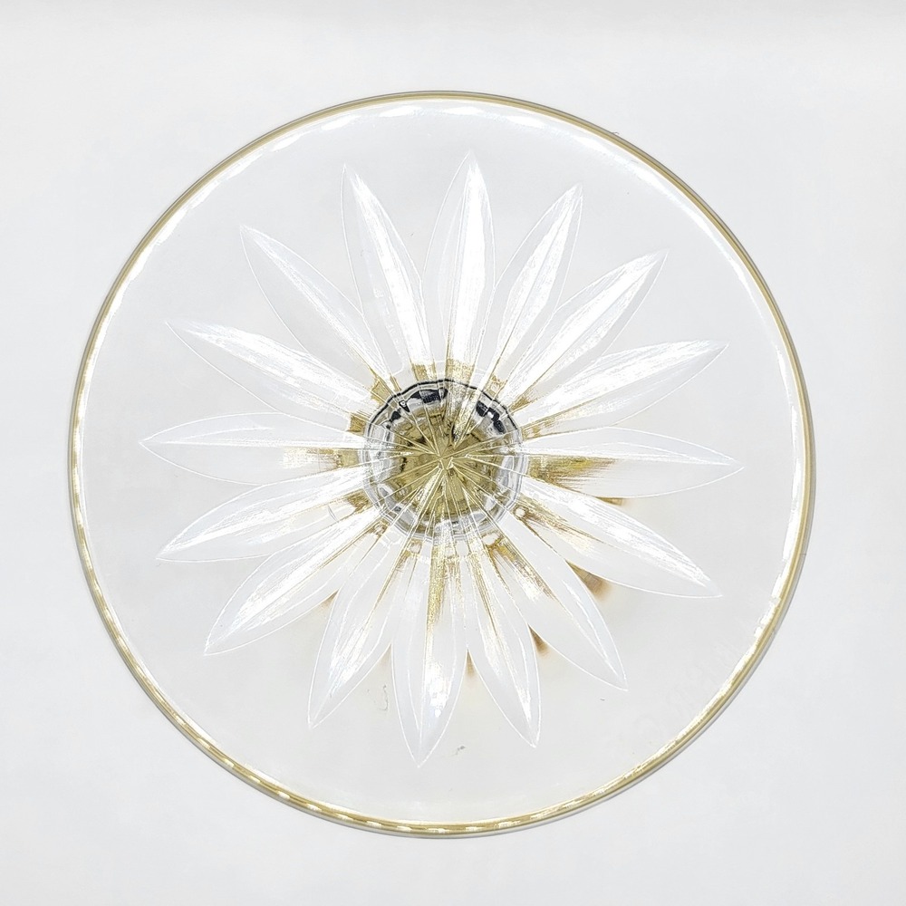 Fabergé Na Zdorovye Yellow Cut to Clear Crystal Cordial Glass Acid Etched - Picture 9 of 10